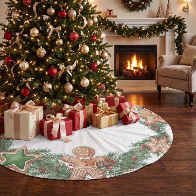 Weihnachtsplätzchen-Austausch-Weihnachtsbaum-Unter Polyester Weihnachtsbaumdecke (Von Creator hochgeladen)