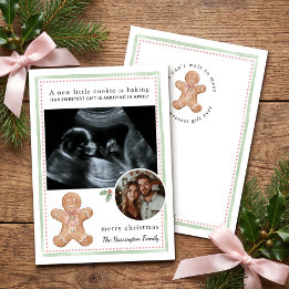 Weihnachtsplätzchen-Baby-Ankündigungskarte Feiertagskarte