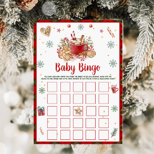 Weihnachtsplätzchen-Baby-Bingo-Baby-Shower-Spiele- Einladung