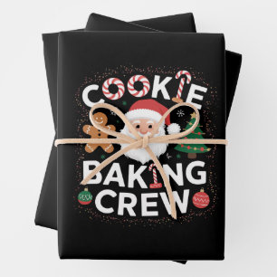 Weihnachtsplätzchen-Back-Crew Familienweihnachten  Geschenkpapier Set