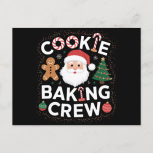 Weihnachtsplätzchen-Back-Crew Familienweihnachten  Postkarte