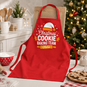 Weihnachtsplätzchen-Back-Team Benutzerdefinierter Schürze