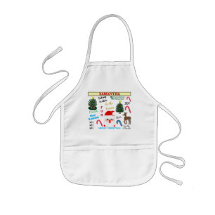 Weihnachtsplätzchen Backen Santa Rentier NAME Kinderschürze