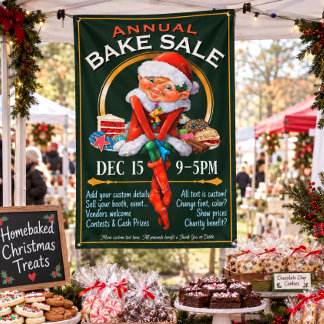 Weihnachtsplätzchen-Backverkauf-Lebensmittelmarkt- Banner