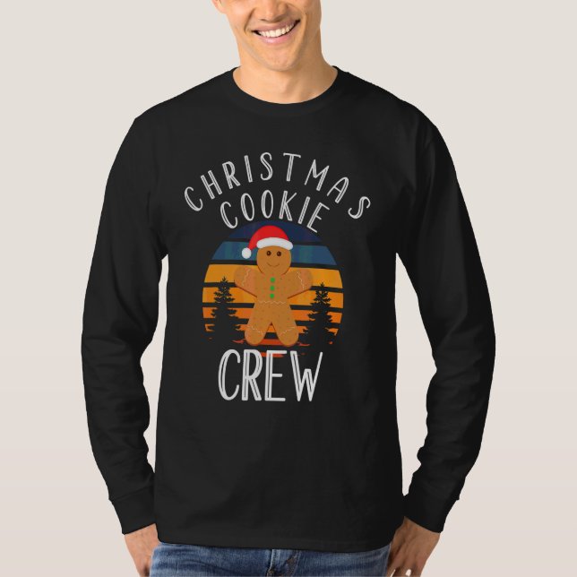 Weihnachtsplätzchen-Crew mit Ingwerplätzchen-Tee T-Shirt (Vorderseite)