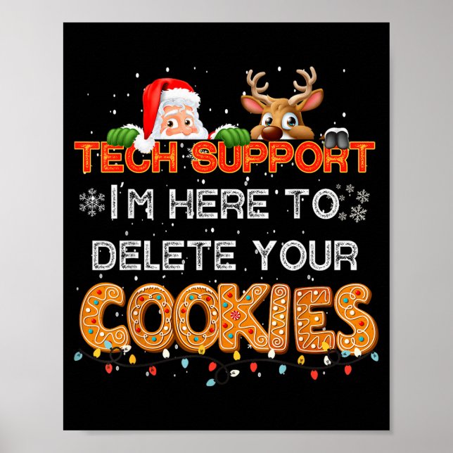 Weihnachtsplätzchen-Crew-Pyjamas Tech-Backen-Famil Poster (Vorne)