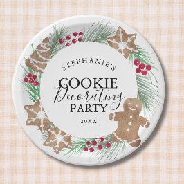 Weihnachtsplätzchen-Dekorationsparty Pappteller