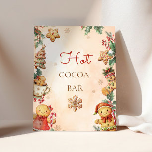 Weihnachtsplätzchen-Heiße-Schokolade-Bar Poster