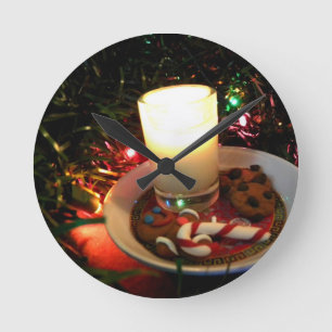Weihnachtsplätzchen-Kerze I Runde Wanduhr
