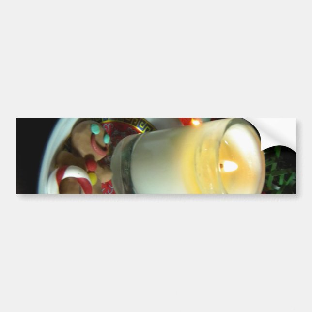 Weihnachtsplätzchen-Kerze III Autoaufkleber (Vorne)