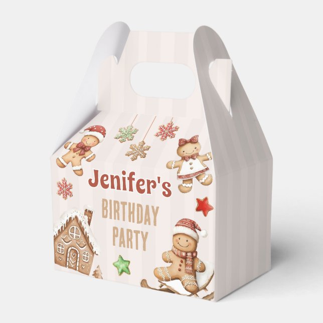 Weihnachtsplätzchen Lebkuchen Geburtstag Geschenkschachtel (Vorderseite)