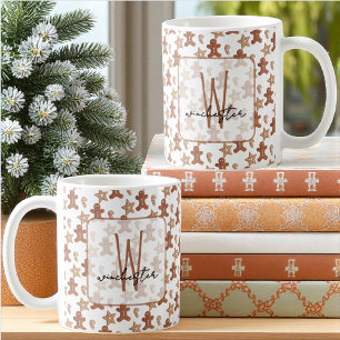 Weihnachtsplätzchen Lebkuchenmann, Stern, Zuckerst Kaffeetasse