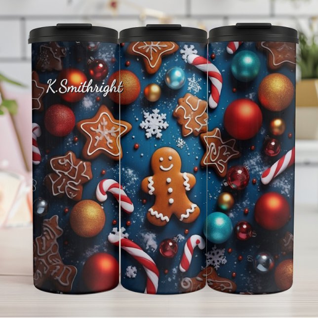 Weihnachtsplätzchen Lebkuchenmänner Thermosbecher (Von Creator hochgeladen)