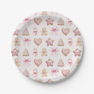 Weihnachtsplätzchen-Muster-Baby-Party Pappteller