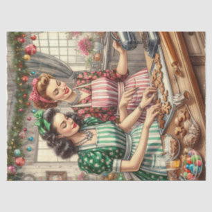 Weihnachtsplätzchen Retro-Weihnachtsbäckerei Seidenpapier