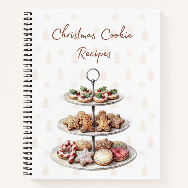 Weihnachtsplätzchen-Rezept-Notizbuch Notizbuch (Vorderseite)