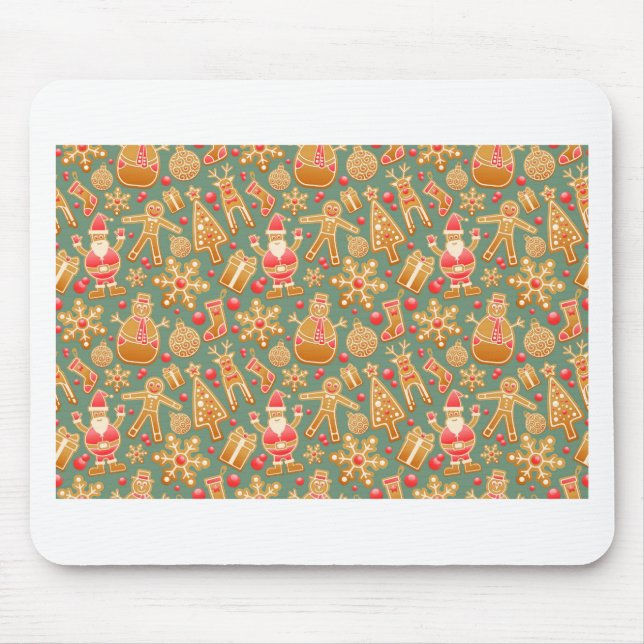 Weihnachtsplätzchen Santa Mousepad (Vorne)