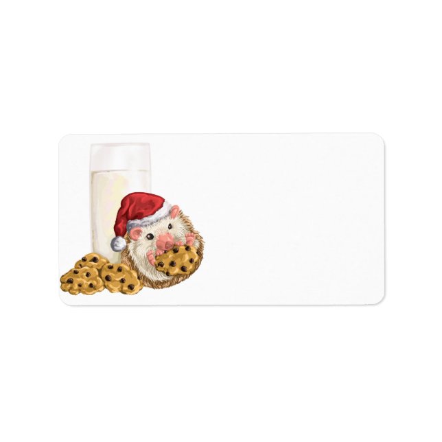 Weihnachtsplätzchen-Schwein Adressaufkleber (Vorne)