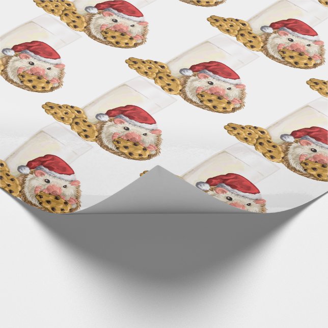 Weihnachtsplätzchen-Schwein Geschenkpapier (Ecke)