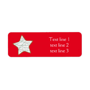 Weihnachtsplätzchen-Star-Adressetiketten für die F