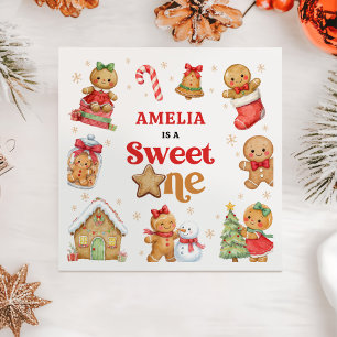 Weihnachtsplätzchen Süße Eins 1. Geburtstagsfeier Serviette