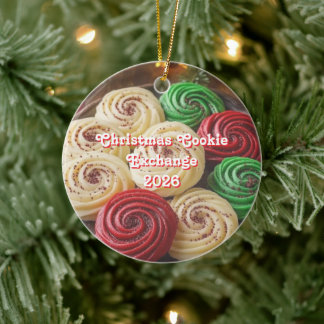 Weihnachtsplätzchen-Tausch Keramik Ornament