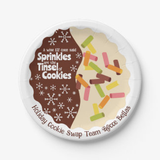 Weihnachtsplätzchen-Tausch-Papierplatten Pappteller