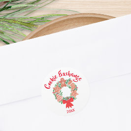 Weihnachtsplätzchen-Tausch Runder Aufkleber