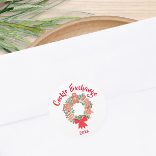 Weihnachtsplätzchen-Tausch Runder Aufkleber