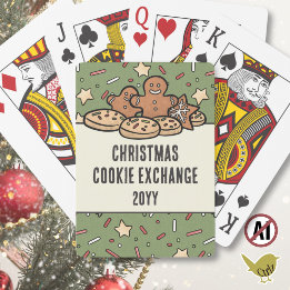 Weihnachtsplätzchen-Tauschparty-Geschenk Spielkarten