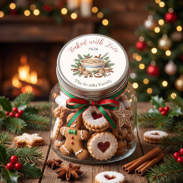 Weihnachtsplätzchen-Tauschparty-Geschenkaufkleber Runder Aufkleber