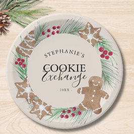 Weihnachtsplätzchen-Tauschparty Pappteller