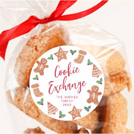 Weihnachtsplätzchen-Tauschparty Runder Aufkleber