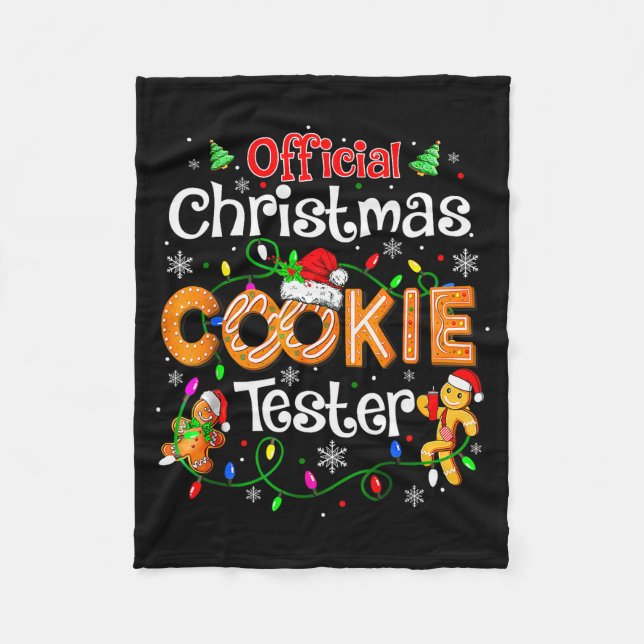 Weihnachtsplätzchen Tester Taster Backcrew Toddle  Fleecedecke (Vorderseite)