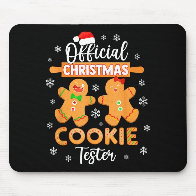 Weihnachtsplätzchen Tester Taster Backcrew Toddle  Mousepad (Vorne)