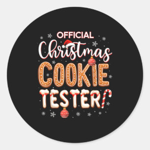 Weihnachtsplätzchen Tester Taster Backcrew Toddle Runder Aufkleber