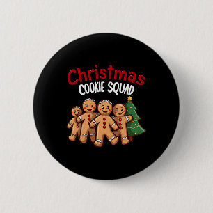 Weihnachtsplätzchen-Trupp Festiver Lebkuchen-Urlau Button
