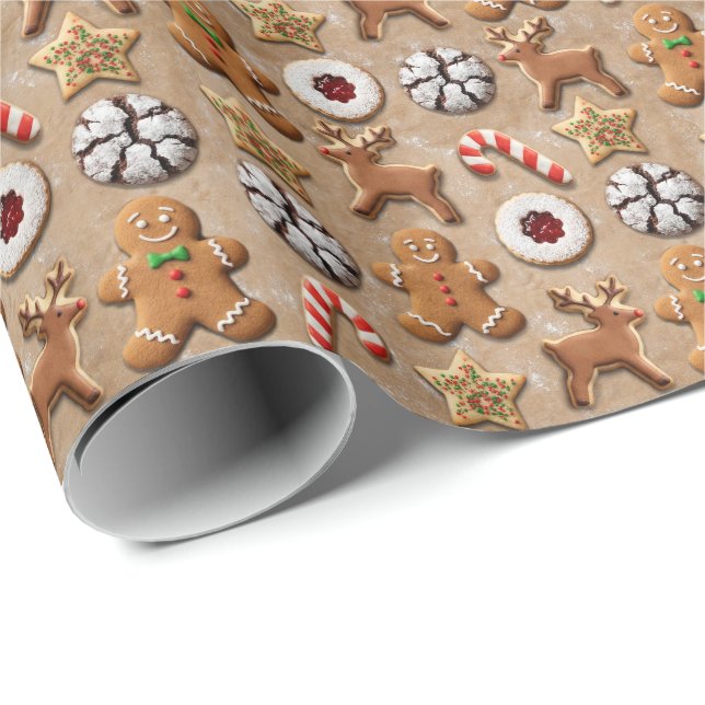 Weihnachtsplätzchen-Verpackungspapier – Festliche  Geschenkpapier (Rolleneckpunkt)