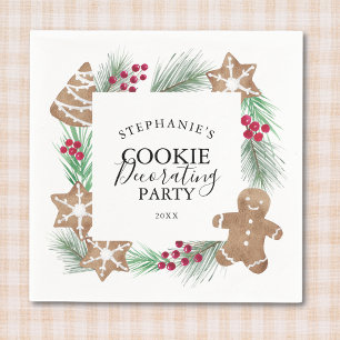 Weihnachtsplätzchen-Verzierungs-Party Serviette