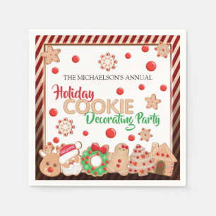 Weihnachtsplätzchen-Verzierungs-Party Serviette