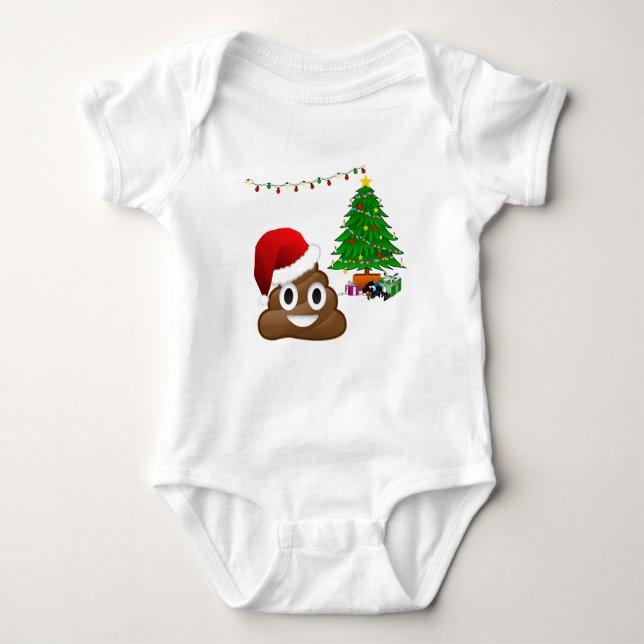 Weihnachtspoemoji Baby Strampler (Vorderseite)