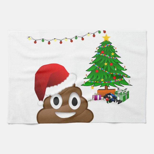 Weihnachtspoemoji Handtuch (Horizontal)
