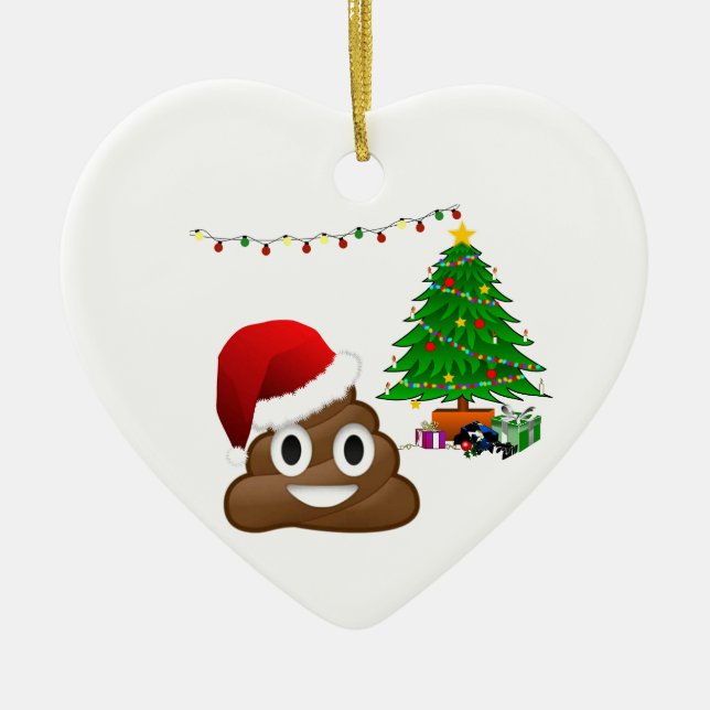 Weihnachtspoemoji Keramik Ornament