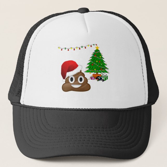 Weihnachtspoemoji Truckerkappe (Vorderseite)