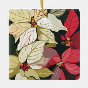 Weihnachtspoinsettias Keramikornament