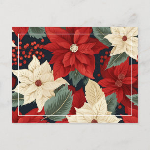 Weihnachtspoinsettie Postkarte