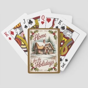 Weihnachtspoker Karten Winterhaus Spielkarten