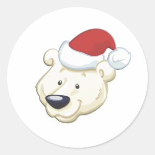 Weihnachtspolar Runder Aufkleber