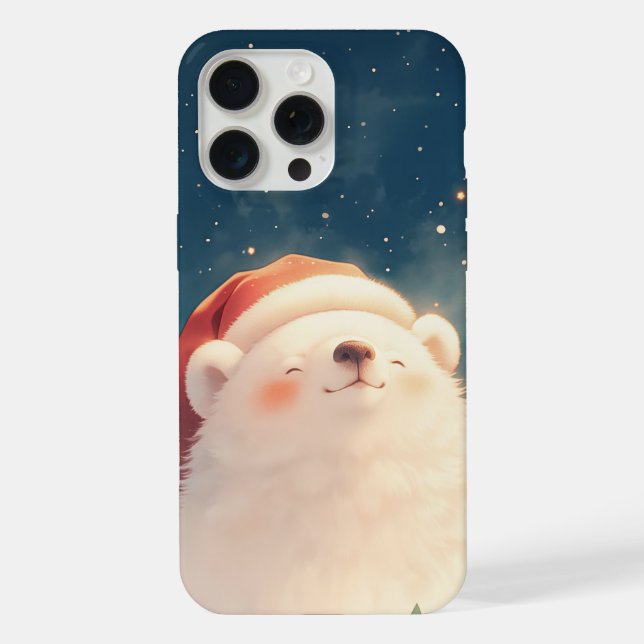 Weihnachtspolarbär iPhone Hülle (Rückseite)