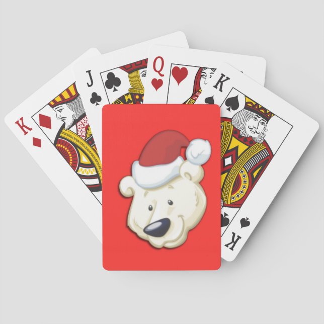 Weihnachtspolarbär Spielkarten (Rückseite)